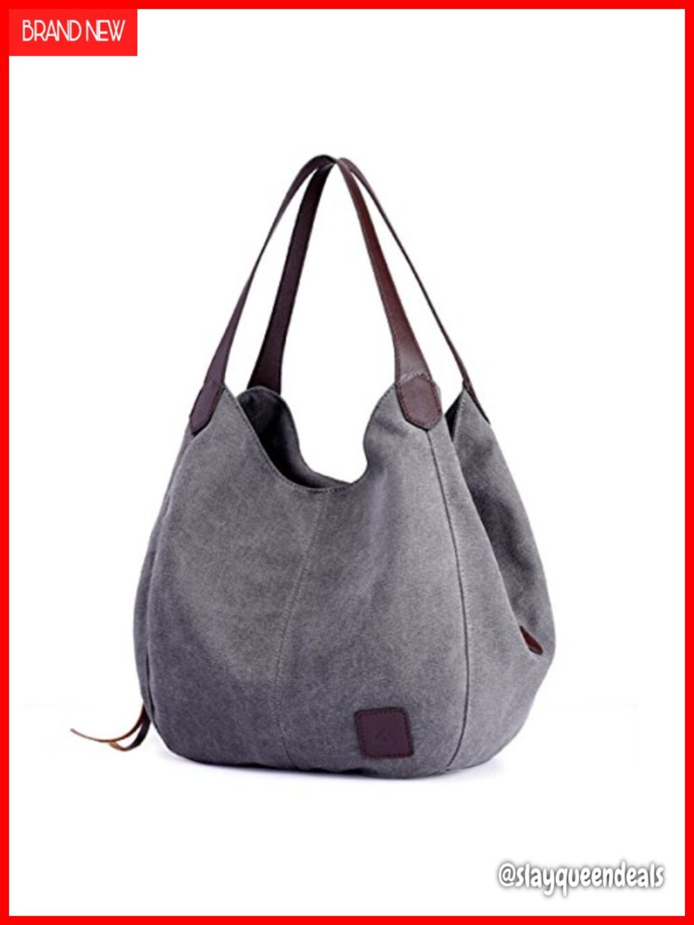 Canvas Multi-pocket Hobo Shoulder Bag